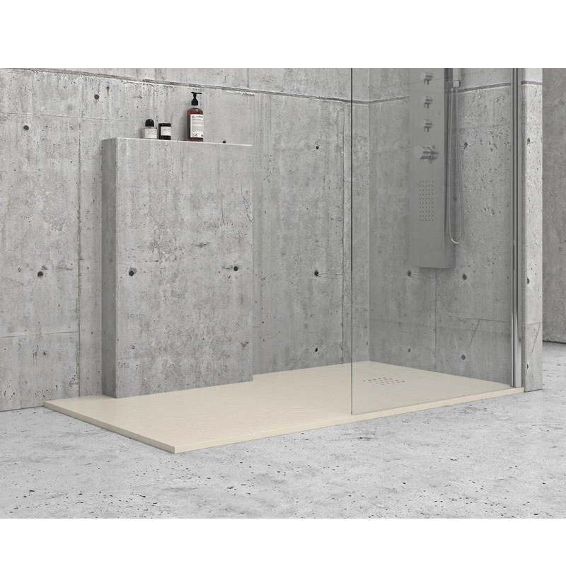 PR70162CR_3 Ντουζιέρα ορθογώνια υψηλής αντοχής PIETRA Cream 70x160x2,5cm - Image 1