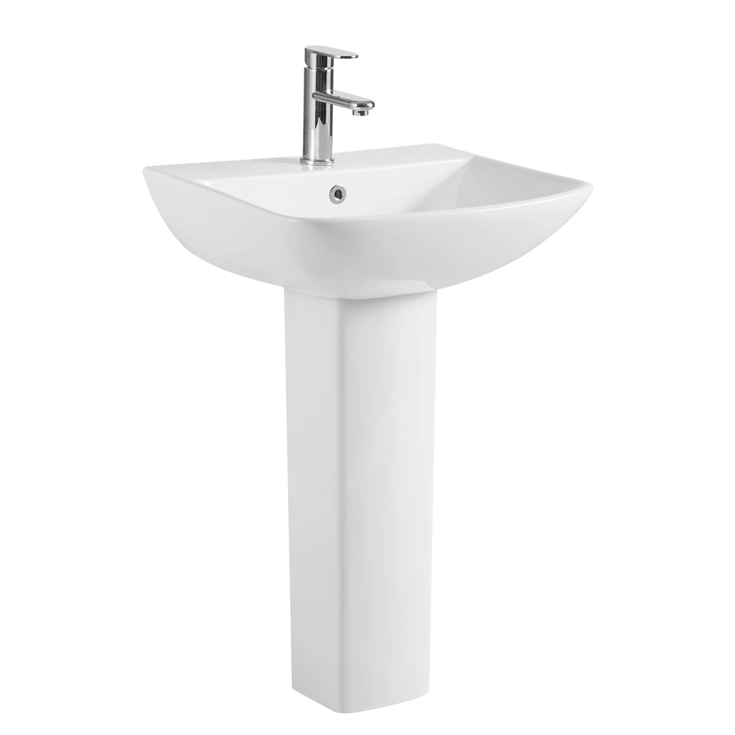 TR367_1 Νιπτήρας με κολόνα AMFIPOLIS TR-367 56x45x83cm - Image 1