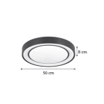 InLight Πλαφονιέρα οροφής LED 36W 3CCT από μαύρο μέταλλο και ακρυλικό D:50cm (42179-A) - Image 2