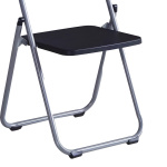 Καρέκλα πτυσσόμενη Daxton PP μαύρο-ασημί 49x46.5x73.5εκ - Image 2