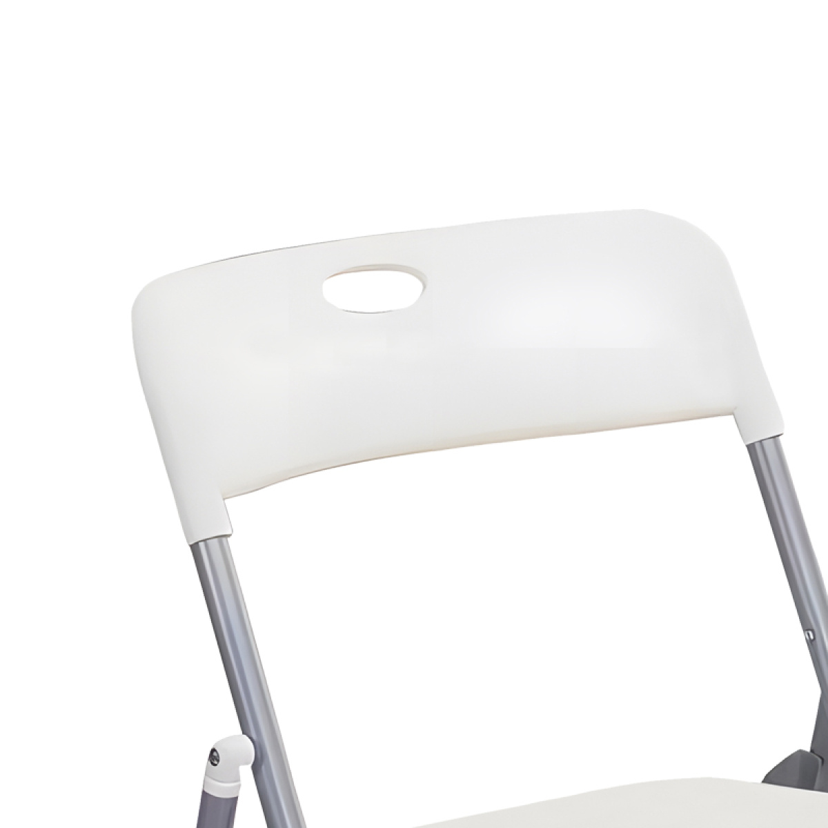 Καρέκλα πτυσσόμενη Daxton PP λευκό-ασημί 49x46.5x73.5εκ - Image 2