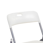 Καρέκλα πτυσσόμενη Daxton PP λευκό-ασημί 49x46.5x73.5εκ - Image 2
