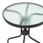 Τραπέζι Watson μέταλλο μαύρο-γυαλί Φ60x70εκ - Image 2