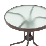 Τραπέζι Watson μέταλλο καφέ-γυαλί Φ60x70εκ - Image 2