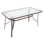 Τραπέζι Ensure μέταλλο καφέ-γυαλί 120x70x70εκ - Image 2