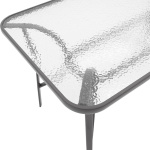 Τραπέζι Ensure ανθρακί μέταλλο-tempered γυαλί 140x80x70εκ - Image 3