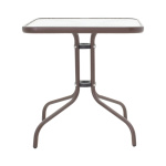 Tραπεζαρία Obbi-Watson σετ 5τεμ καφέ μέταλλο-pe rattan 80x80x70εκ - Image 2