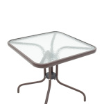 Tραπεζαρία Obbi-Watson σετ 5τεμ καφέ μέταλλο-pe rattan 80x80x70εκ - Image 3