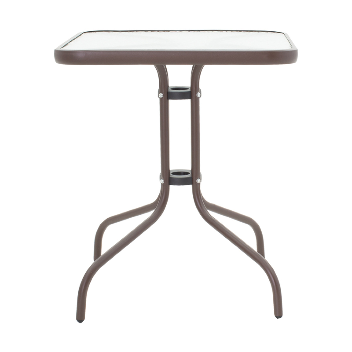 Tραπεζαρία Obbi-Watson σετ 3τεμ καφέ μέταλλο-pe rattan 60x60x70εκ - Image 3