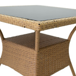 Τραπέζι Laura μέταλλο-pe rattan φυσικό 80x80x75εκ - Image 2