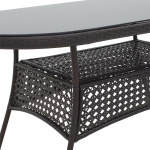 Τραπέζι Cellin μέταλλο-pe rattan καφέ 160x80x77εκ - Image 2
