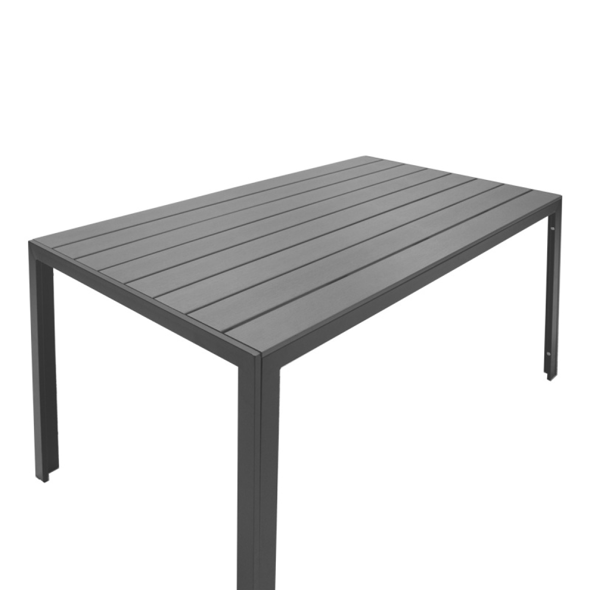 Τραπέζι Nares αλουμίνιο ανθρακί-plywood γκρι 140x80x72.5εκ - Image 2