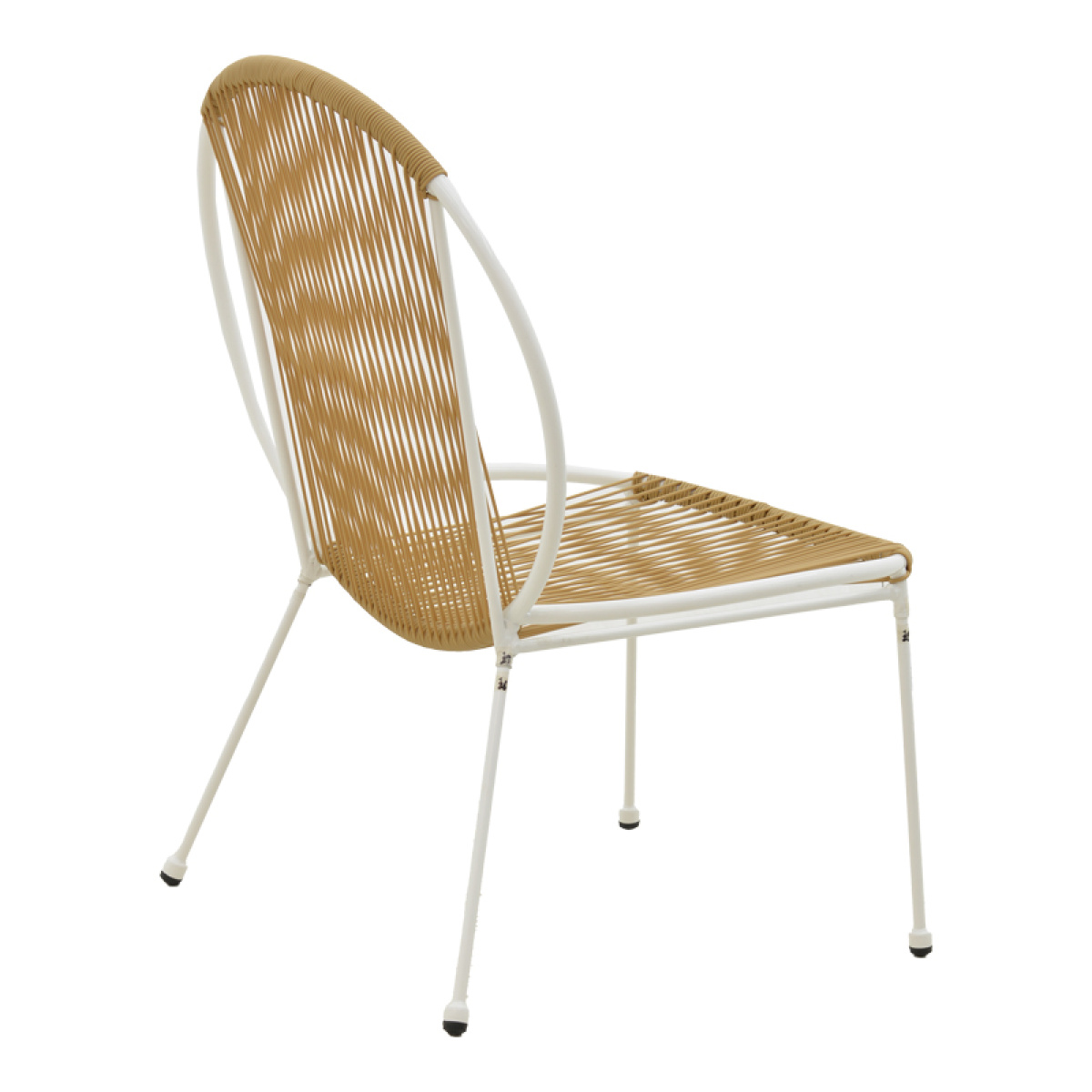 Καρέκλα Dapper λευκό μέταλλο-pe φυσικό 64.5x71x92.5εκ - Image 2