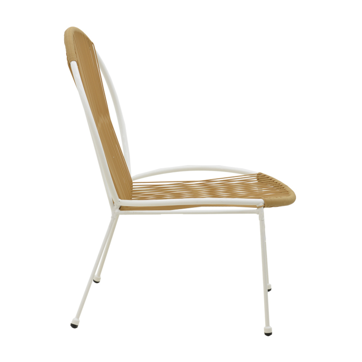 Καρέκλα Dapper λευκό μέταλλο-pe φυσικό 64.5x71x92.5εκ - Image 3