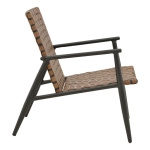 Πολυθρόνα Eamon μαύρο αλουμίνιο και pe rattan σε καφέ απόχρωση 72.5x73.5x77εκ - Image 3