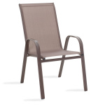 Τραπεζαρία Watson-Calan σετ 3τεμ μέταλλο-textilene καφέ 60x60x70εκ - Image 3