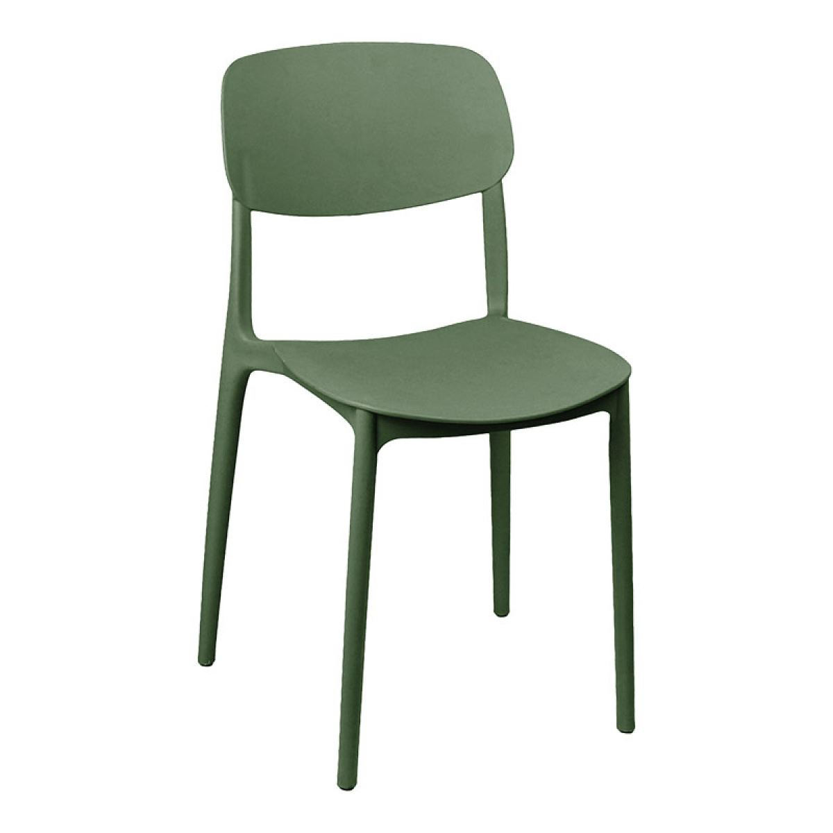 Τραπεζαρία Groovy Berdian σετ 3τεμ σκούρο πράσινο PP 60x60x76εκ - Image 2