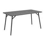 Τραπεζαρία Moraja Federal σετ 5τεμ μαύρο μέταλλο 140x80x72εκ - Image 2