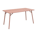Τραπεζαρία Moraja Deraby σετ 5τεμ terracotta μέταλλο 140x80x72εκ - Image 2