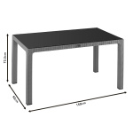 Τραπέζι Explore με UV protection PP καφέ 150x90x73.5εκ - Image 2