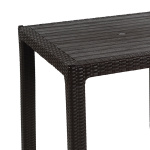 Τραπέζι Explore με UV protection PP καφέ 90x90x73.5εκ