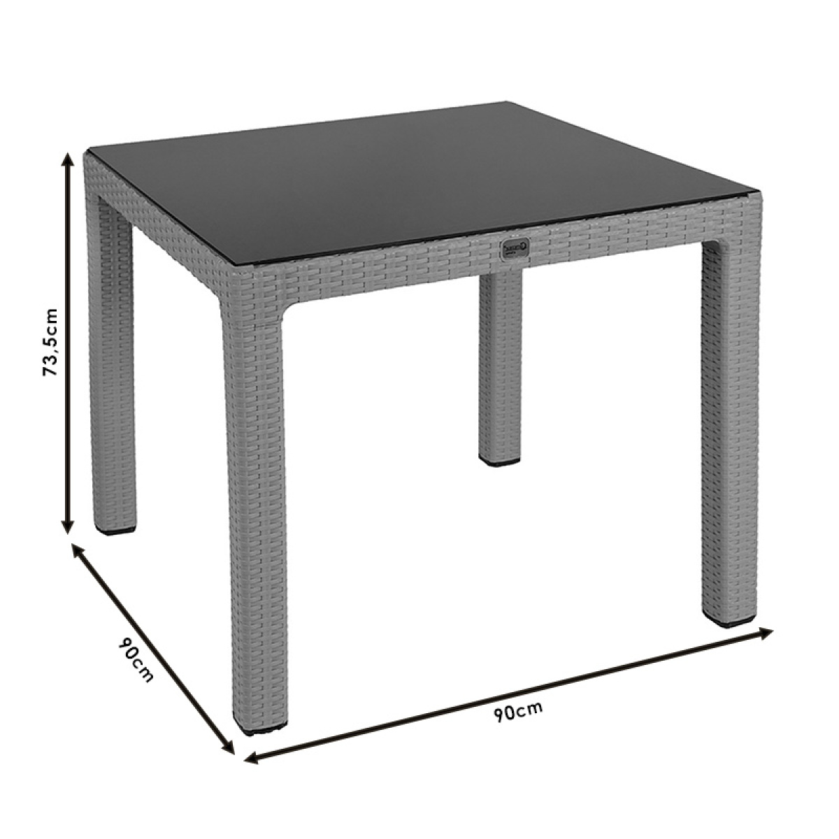 Τραπέζι Explore με UV protection PP cappucino 90x90x73.5εκ - Image 2