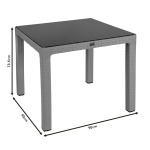 Τραπέζι Explore με UV protection PP cappucino 90x90x73.5εκ - Image 2