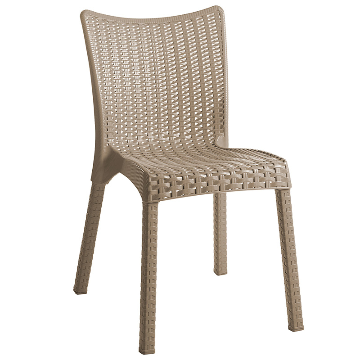 Τραπεζαρία Explore-Confident σετ 5τεμ PP cappuccino 90x90x73,5εκ - Image 2