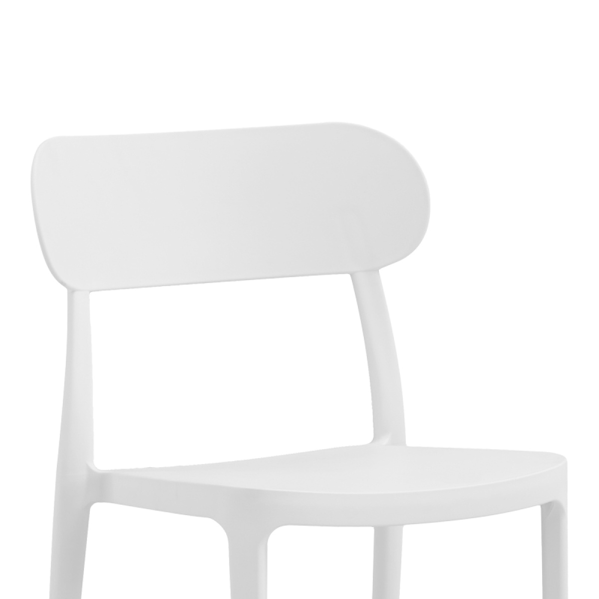 Καρέκλα Amvroan στοιβαζόμενη με UV protection λευκό pp 51x49x79.5εκ - Image 2