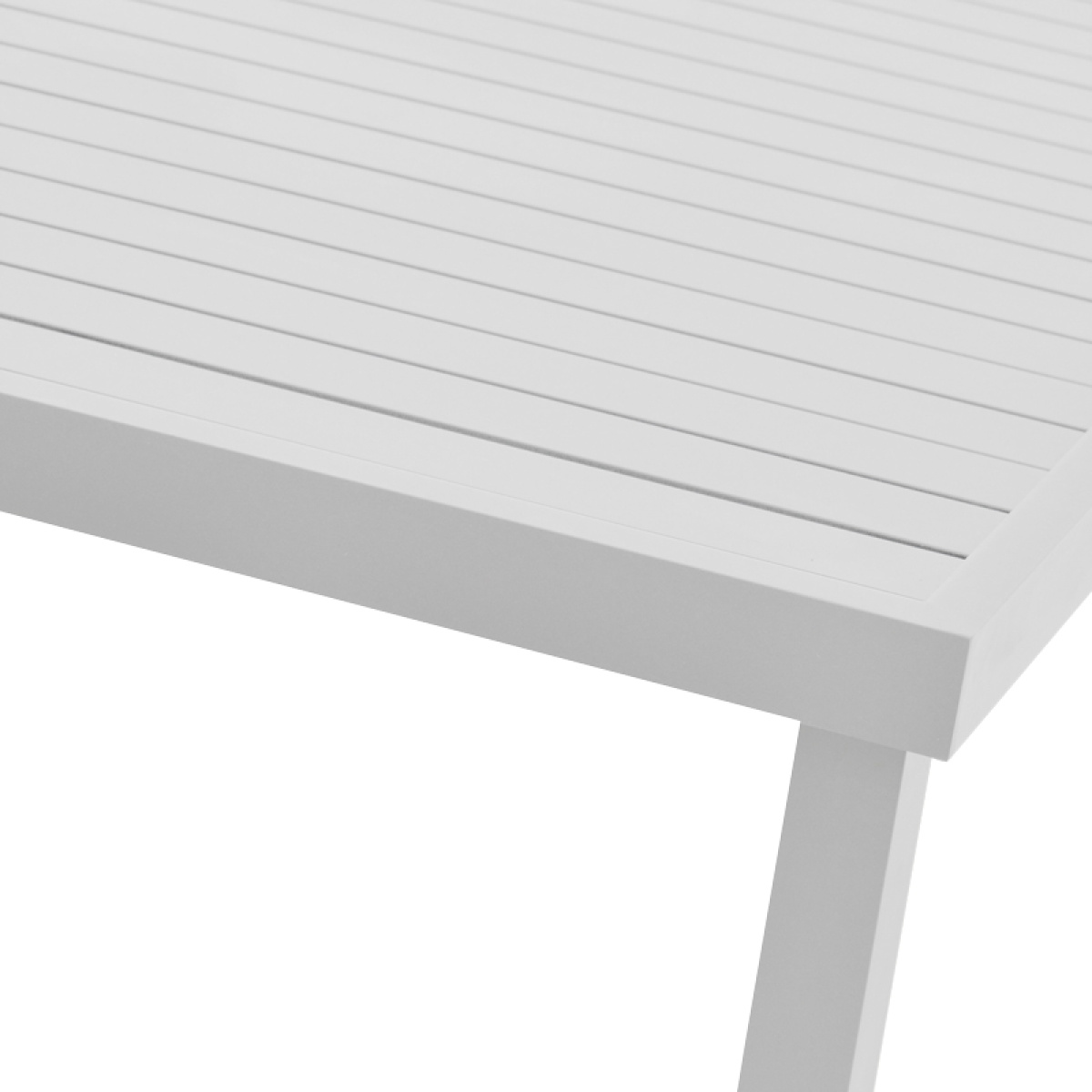 Τραπέζι Kliton αλουμινίου λευκό 150x80x74εκ - Image 3
