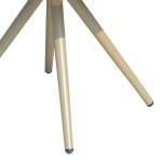 Τραπέζι Hilly plywood και αλουμίνιο σε σαμπανιζέ απόχρωση Φ100x75εκ - Image 2