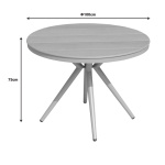 Τραπέζι Hilly plywood και αλουμίνιο σε σαμπανιζέ απόχρωση Φ100x75εκ - Image 3