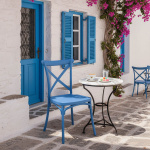 Καρέκλα Crossie στοιβαζόμενη pp σε απόχρωση μπλε 38x46.5x82εκ