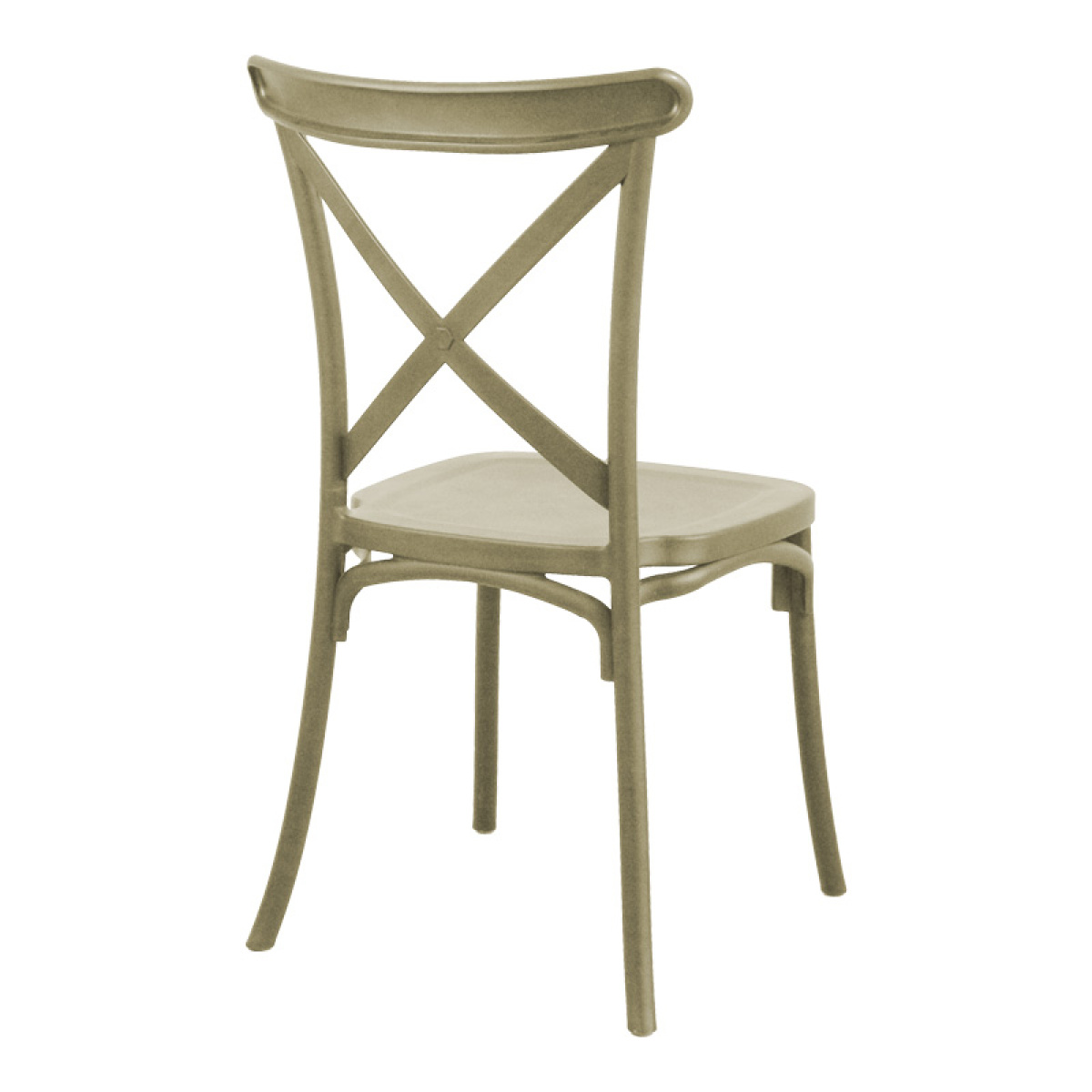 Καρέκλα Crossie στοιβαζόμενη pp σε απόχρωση cappucino 38x46.5x82εκ - Image 2