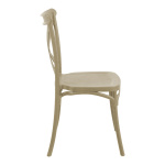 Καρέκλα Crossie στοιβαζόμενη pp σε απόχρωση cappucino 38x46.5x82εκ - Image 3