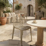 Καρέκλα στοιβαζόμενη Hush pp σε cappuccino απόχρωση 41x53x80.5εκ