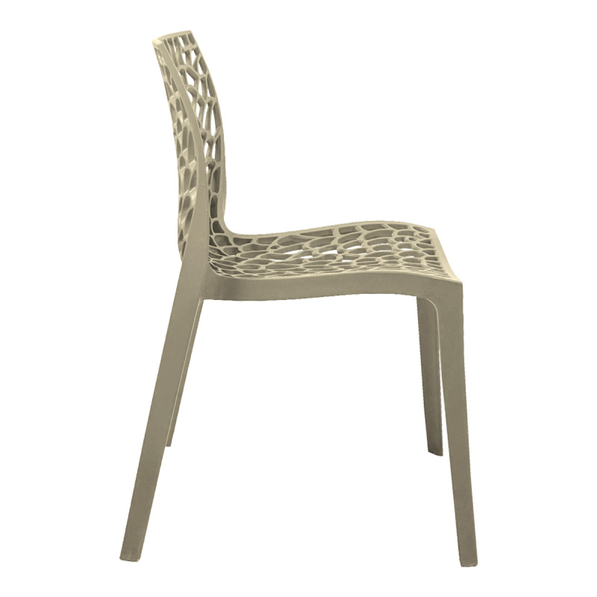 Καρέκλα στοιβαζόμενη Hush pp σε cappuccino απόχρωση 41x53x80.5εκ - Image 3
