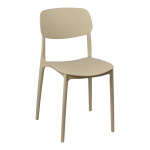 Καρέκλα Berdian στοιβαζόμενη pp σε cappuccino απόχρωση 38x49x79εκ