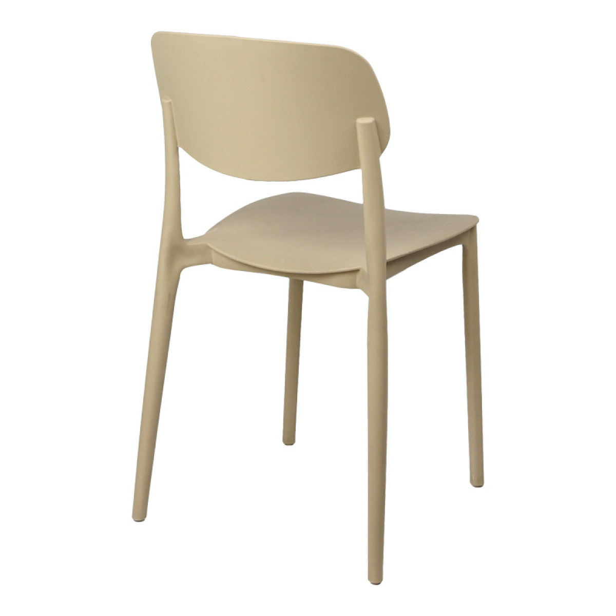 Καρέκλα Berdian στοιβαζόμενη pp σε cappuccino απόχρωση 38x49x79εκ - Image 2