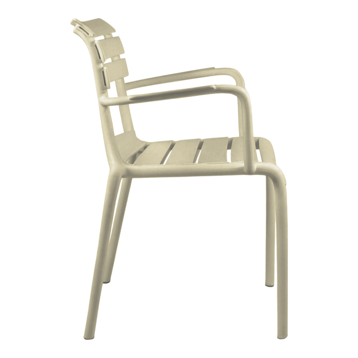 Πολυθρόνα Almea στοιβαζόμενη pp cappuccino 58x56x82εκ - Image 2