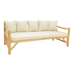 Καναπές Roziana φυσικό teak ξύλο 210x100x80εκ