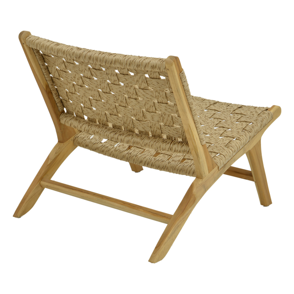 Πολυθρόνα Foldere φυσικό teak ξύλο-pe σχοινί 65x78x68εκ - Image 2