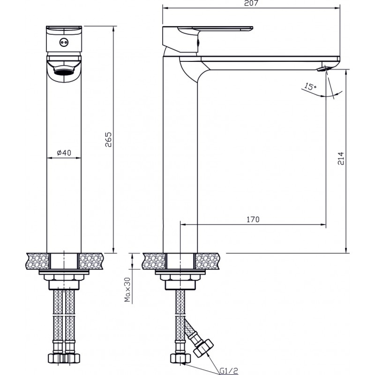 Ορειχάλκινη μπαταρία ΕΛΜΙΡΑ ICF 1180505 - Image 2