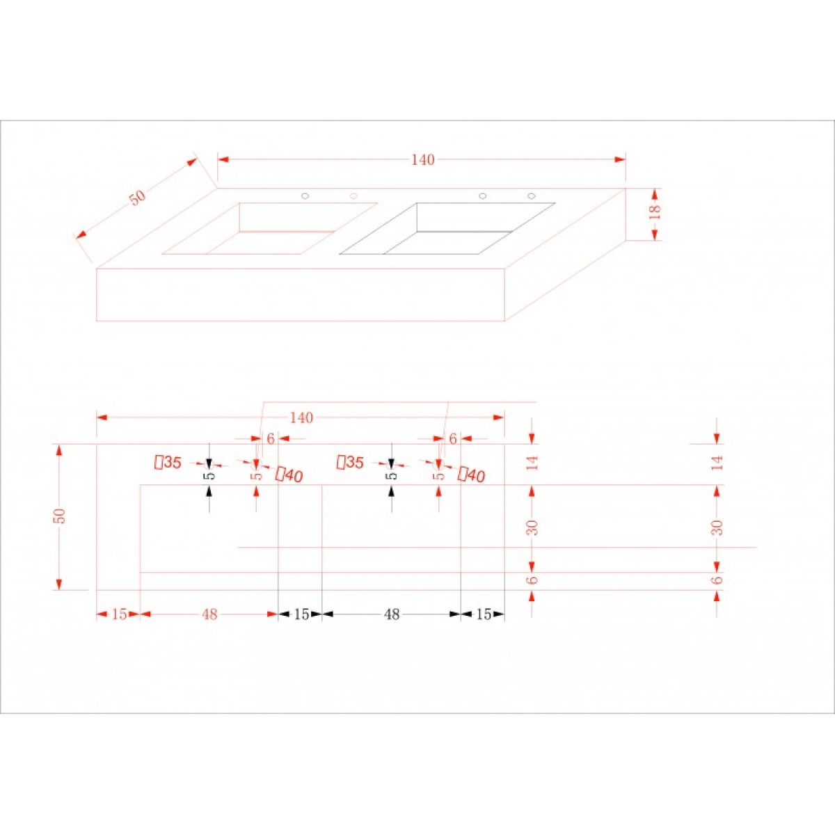 Νιπτήρας «PIETRA» ICL 12049/140G - Image 2