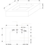 Νιπτήρας «PIETRA» ICL 12049/80W - Image 2