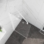Σταθερό διαχωριστικό CRISTINA WHITE MAT 125TR-100