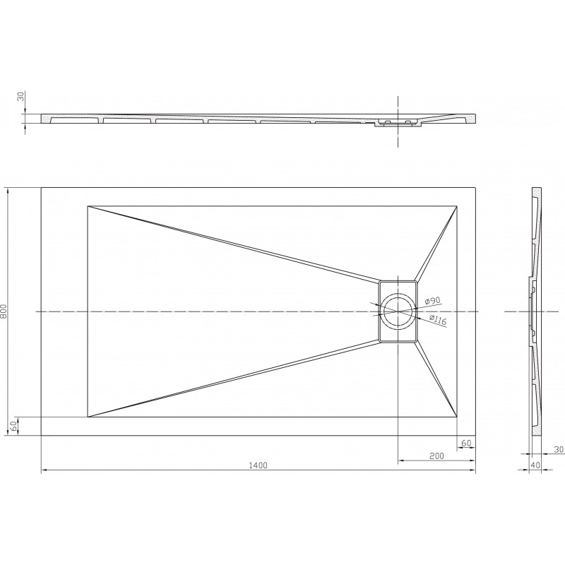 14080RS-800x800-1 Ντουζιέρα ROUGH STONE ICST 14080RS-1 - Image 1