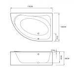 Μπανιέρα 1700Χ1000Χ520 δεξιά - Image 2
