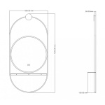 SAVONA BLACK LED καθρέφτης 60X120 1943MB - Image 2