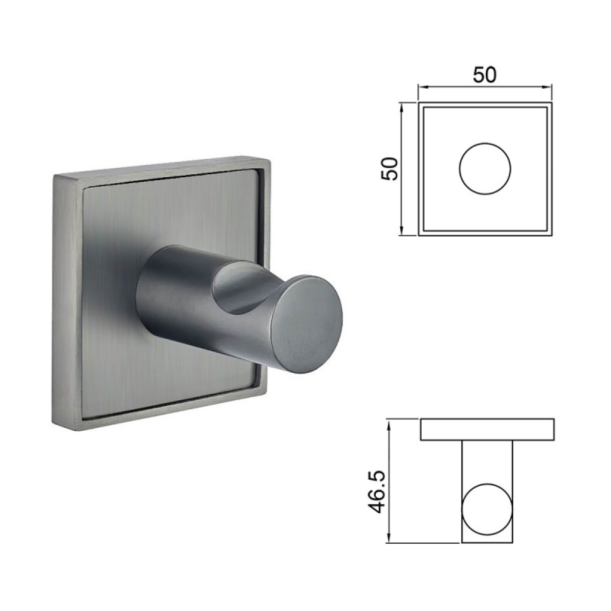 MODENA GUN GREY μονή κρεμάστρα 3853-1GG - Image 2